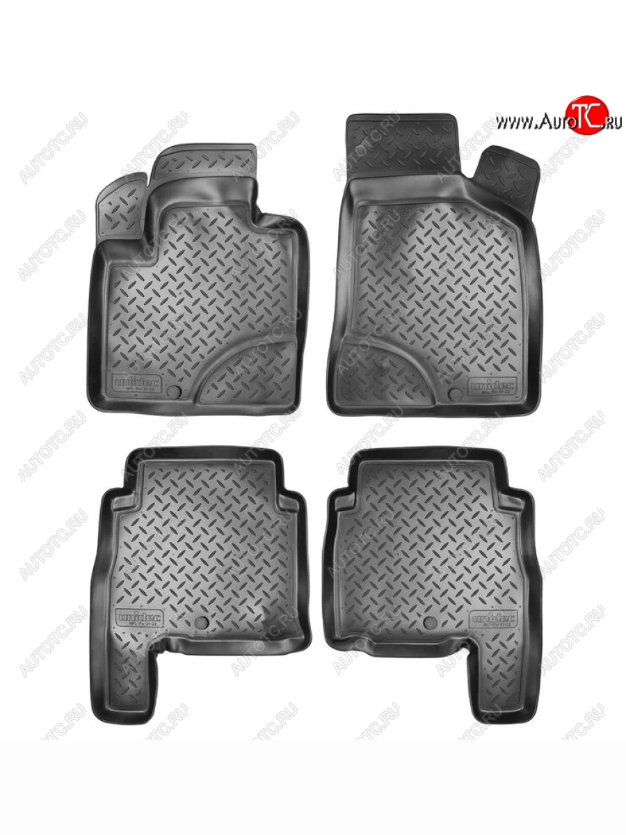 Комплект салонных ковриков Norplast Unidec Hyundai Santa Fe CM дорестайлинг (2006-2009) (Цвет: черный)  в Керчи Республика Крым