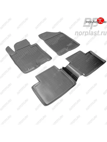 Комплект ковриков в салон Norplast Unidec (Цвет: черный) KIA Ceed 2 JD дорестайлинг, хэтчбэк (2012-2015)