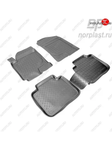 Комплект ковриков в салон Norplast (Цвет: черный) KIA Cerato 1 LD седан дорестайлинг (2003-2007)