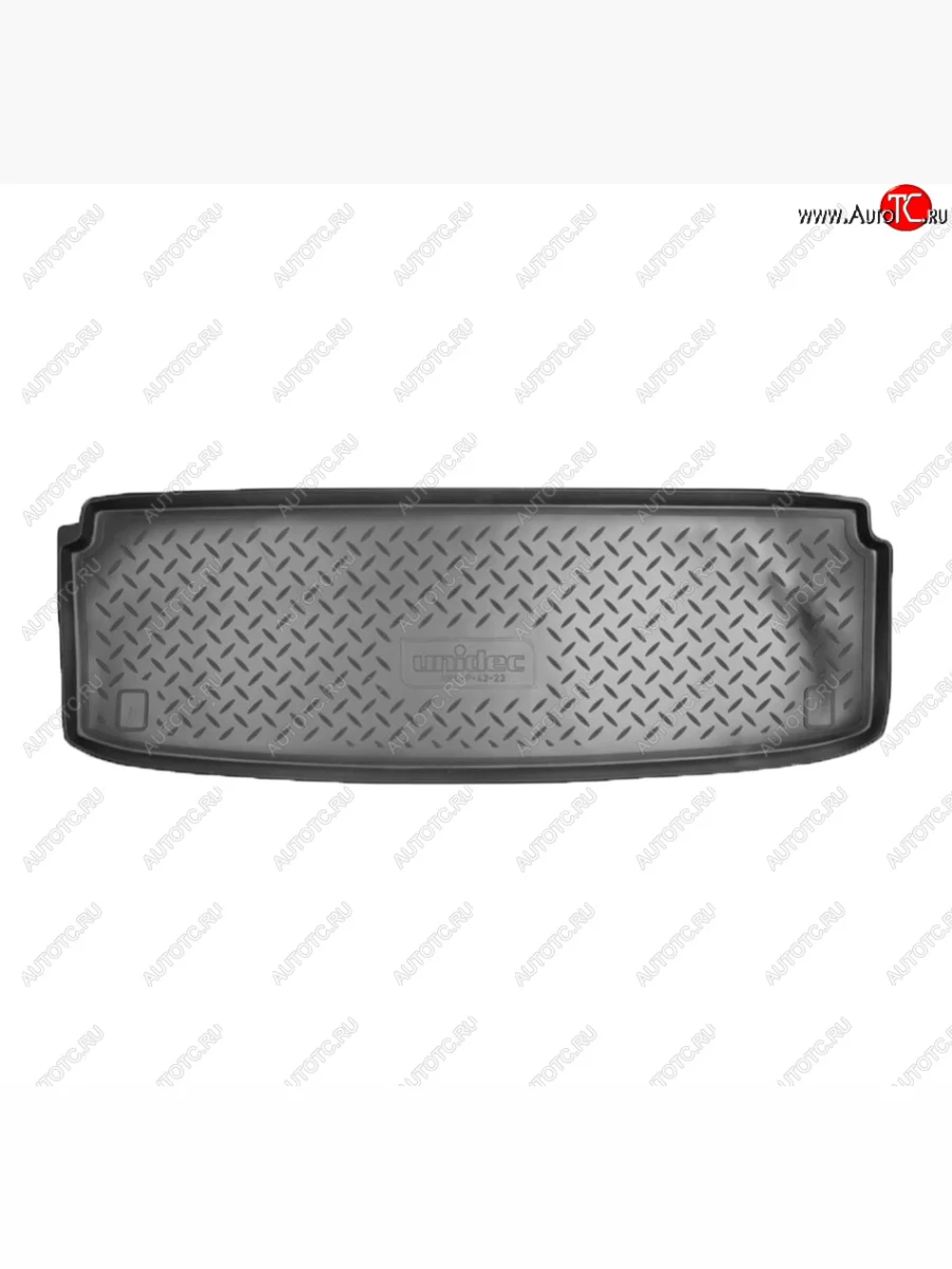 Коврик в багажник Norplast Unidec (7 мест, разложенный 3 ряд) KIA Mohave HM рестайлинг (2017-2020) (Цвет: черный)  в Керчи Республика Крым