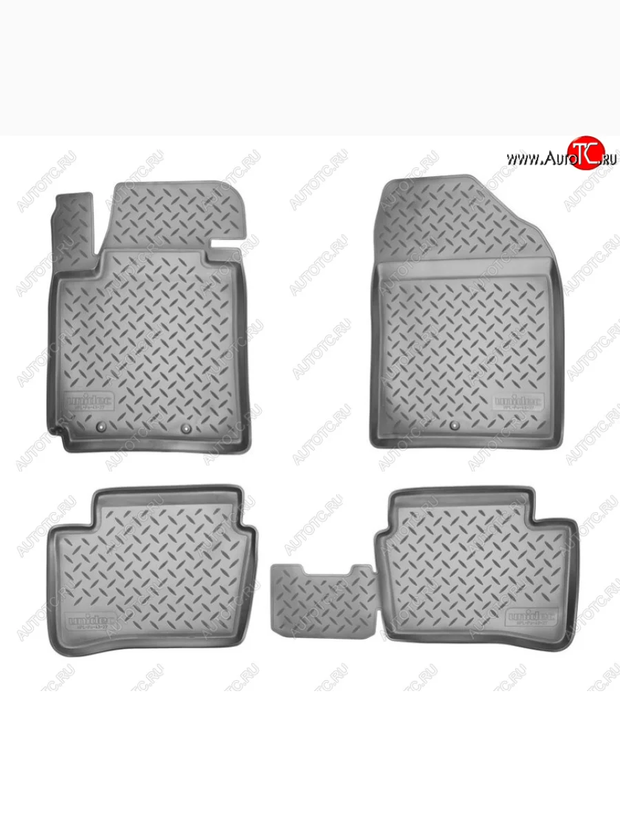 Комплект ковриков в салон Norplast Unidec  KIA Picanto (2011-2017) 2 TA хэтчбэк 5 дв., 2 TA хэтчбэк 3 дв. (Цвет: черный)  с доставкой в г. Керчь