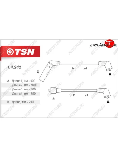 Провода высоковольтные TSN Mitsubishi L200 ( 3 K6T-K7T,  3 K74T) - Pajero  1 L040