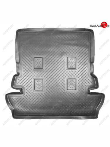 Коврик в багажник Norplast Unidec (7 мест ) (Цвет: черный) Toyota Land Cruiser 200 дорестайлинг (2007-2012)