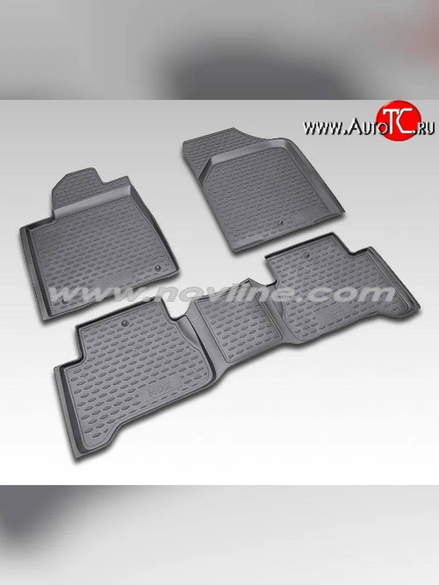 Коврики в салон Element 4 шт. (полиуретан) Acura MDX YD2 дорестайлинг (2006-2009) (Черные)  в Керчи Республика Крым