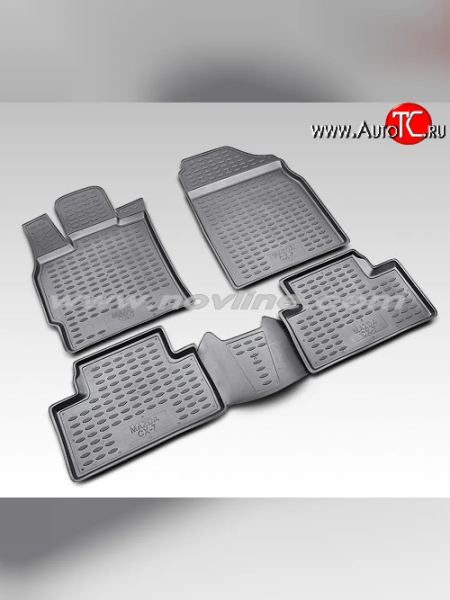 Коврики в салон Element 4 шт. (полиуретан) Mazda CX-7 ER дорестайлинг (2006-2010)  с доставкой в г. Керчь