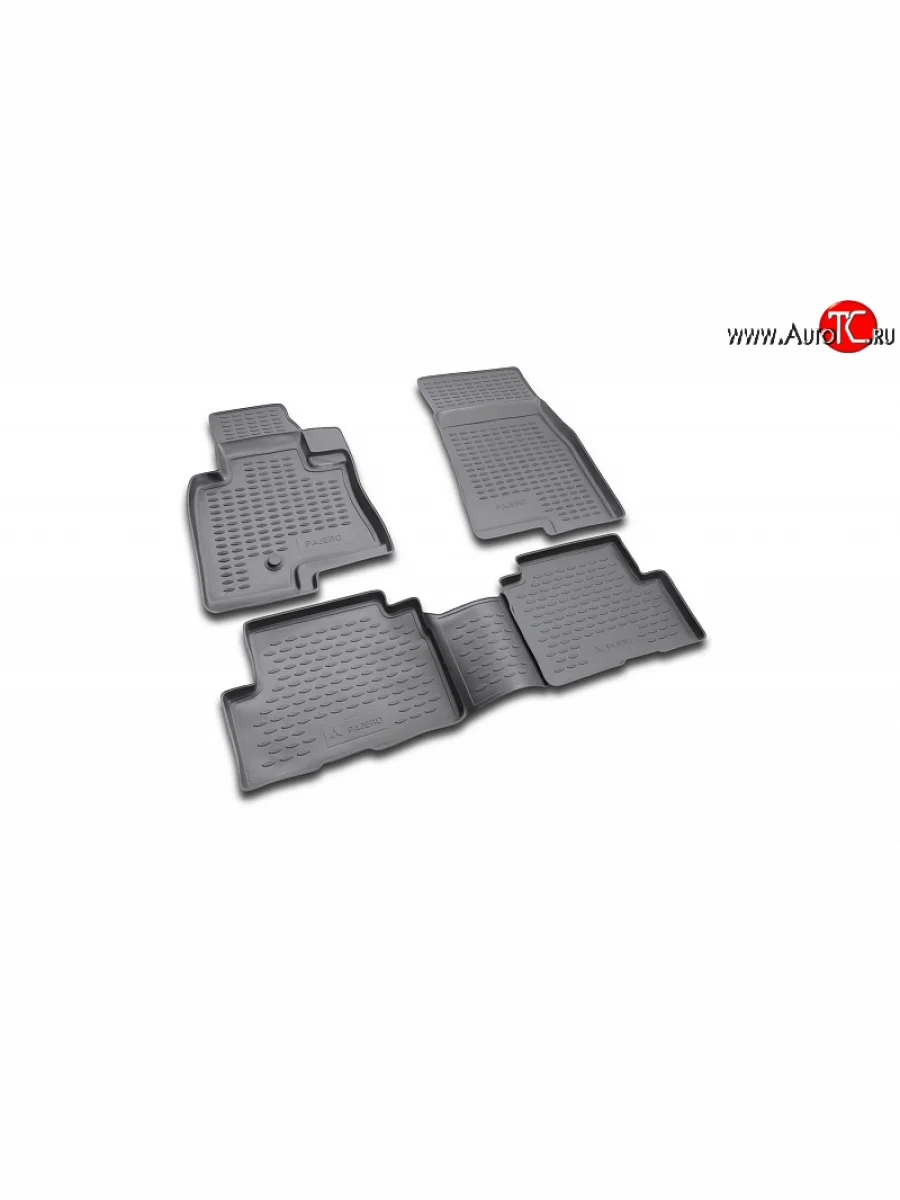 Коврики в салон Element 4 шт. (полиуретан) (5D) Mitsubishi Pajero 3 V70 дорестайлинг (1999-2003)  в Керчи Республика Крым