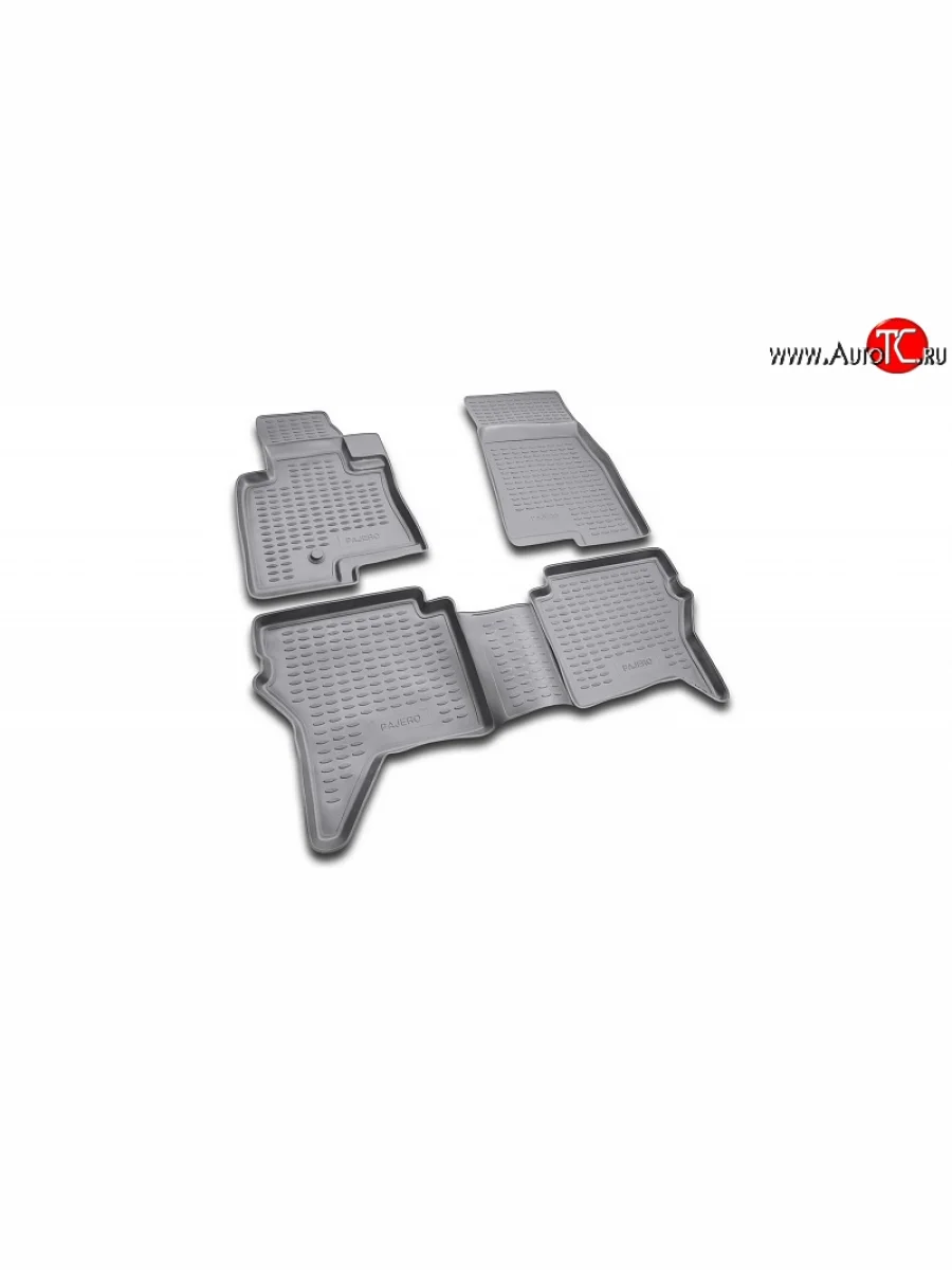 Коврики в салон Element 4 шт. (полиуретан) (3 дв.)  Mitsubishi Pajero ( 4 V90,  4 V80) (2006-2015) дорестайлинг, 1-ый рестайлинг, 3 дв. 1-ый рестайлинг