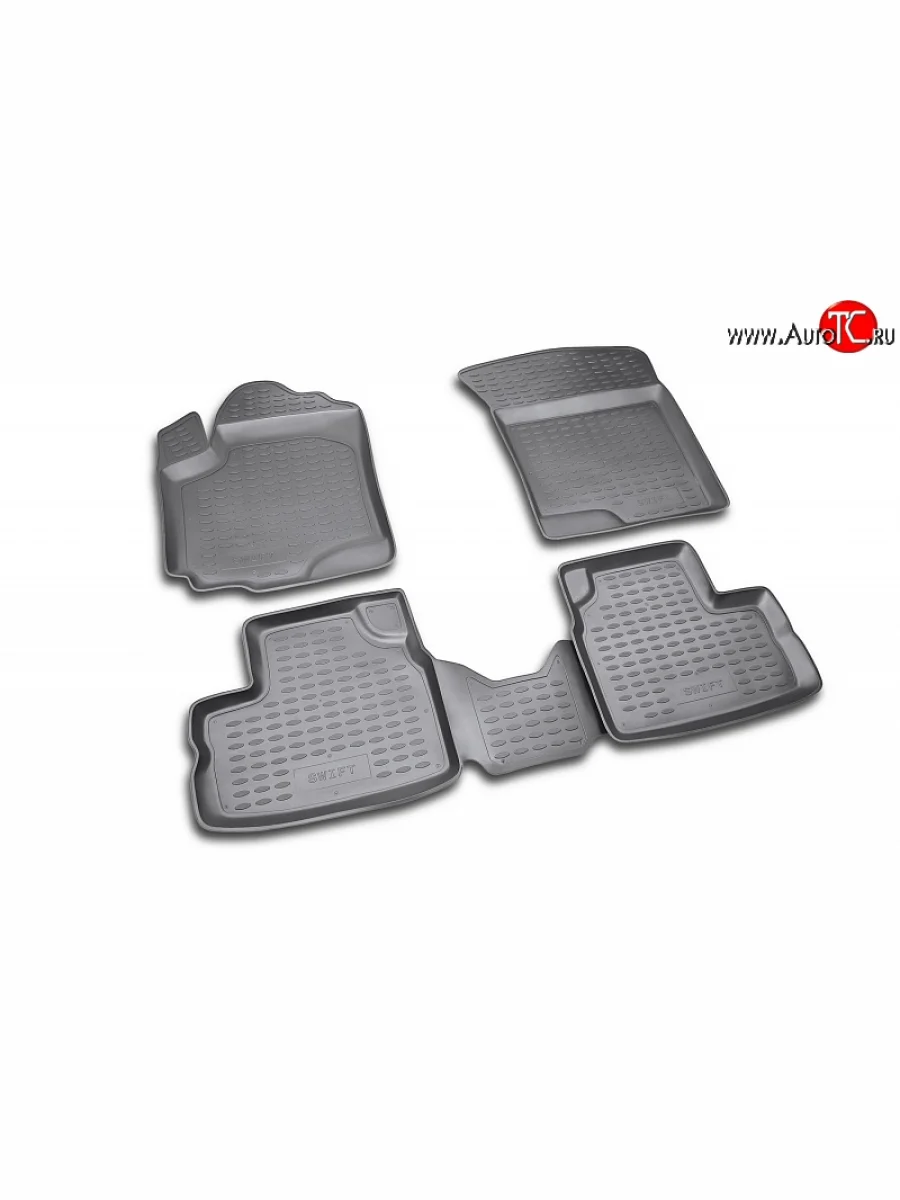 Коврики в салон Element 4 шт. (полиуретан) Suzuki Swift ZC дорестайлинг, хэтчбэк 5 дв. (2003-2008)  с доставкой в г. Пермь