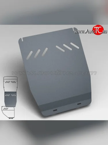 Защита коробки передач Novline (2.5, АКПП, 3 мм) Volkswagen Touareg  1 GP (2002-2010) дорестайлинг, рестайлинг