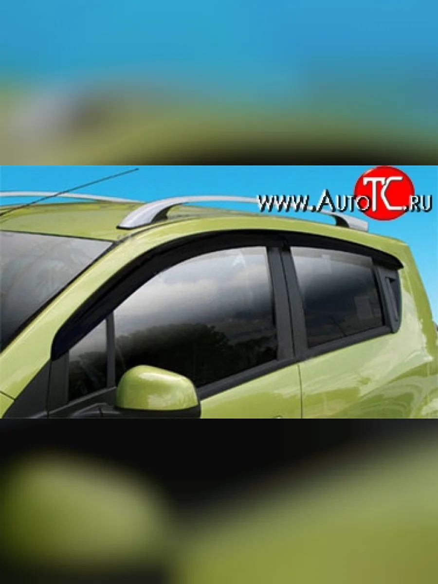 Дефлекторы окон (ветровики) Novline 4 шт Chevrolet Spark M300 дорестайлинг (2010-2015)  в Самаре Самарской области