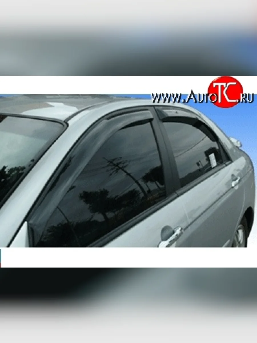 Дефлекторы окон (ветровики) Novline 4 шт  KIA Cerato (2008-2013) 2 TD  в Керчи Республика Крым