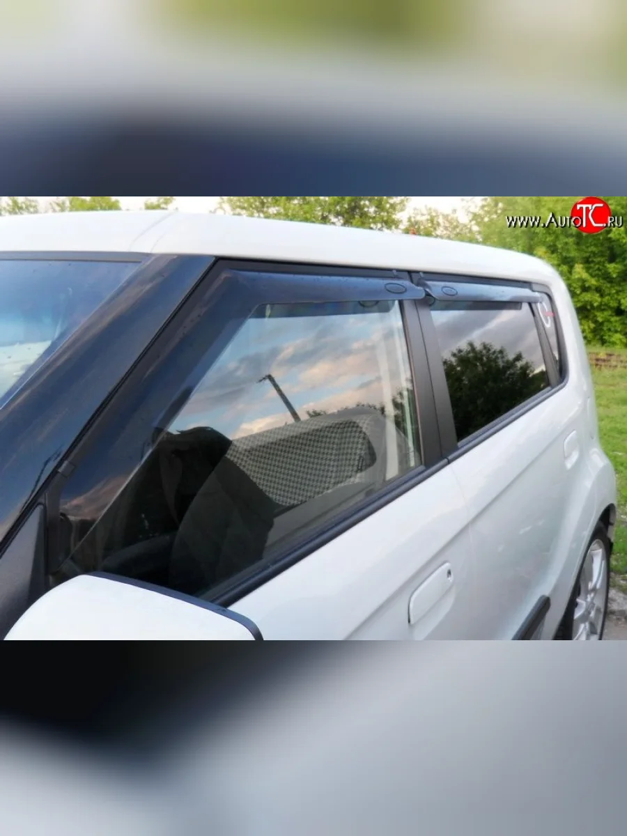 Дефлекторы окон (ветровики) Novline 4 шт KIA Soul AM дорестайлинг (2008-2011)  в Самаре Самарской области