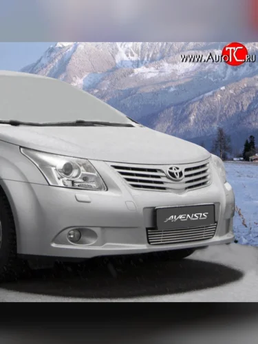 Декоративная вставка воздухозаборника Novline Toyota Avensis ( T270 седан,  T270 универсал) (2008-2015) дорестайлинг, 1-ый рестайлинг