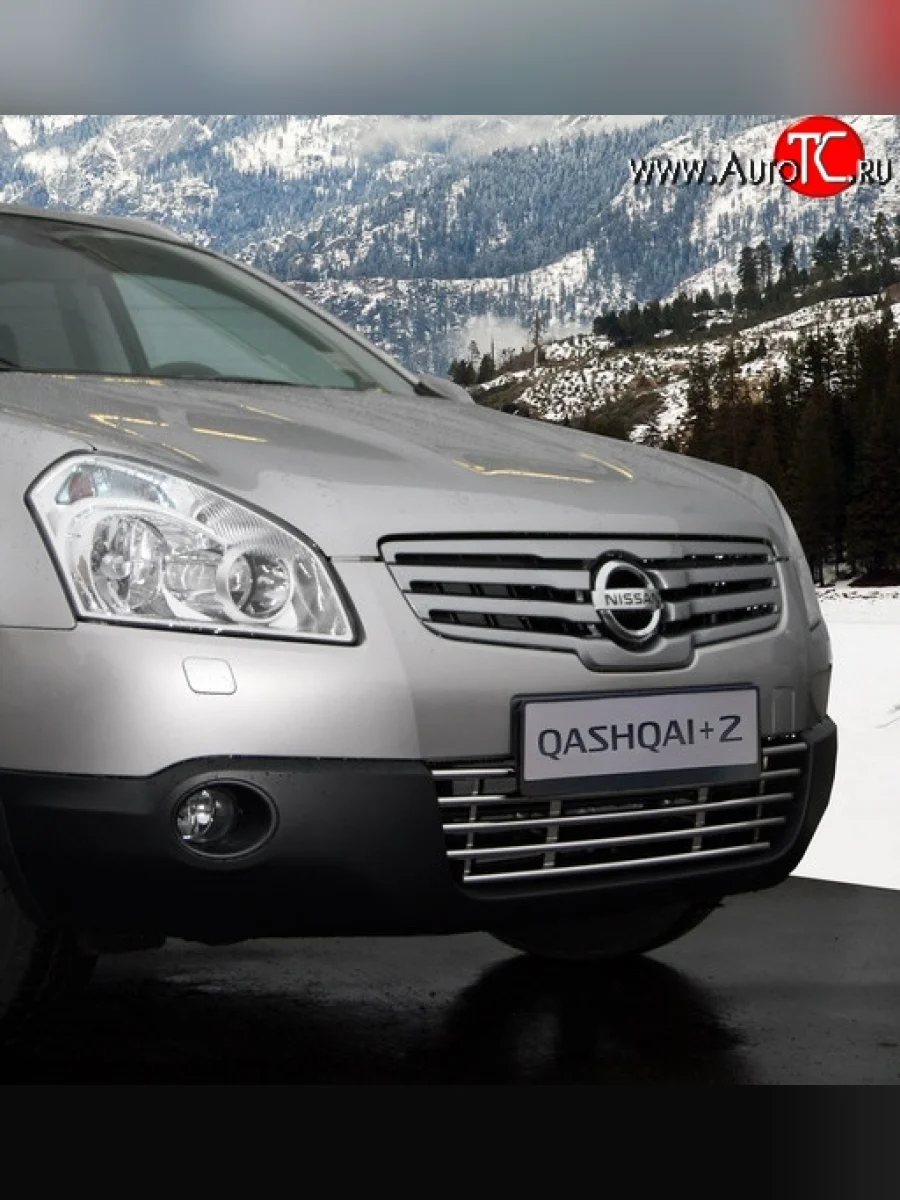 Декоративная вставка воздухозаборника Novline (d16 мм)  Nissan Qashqai +2 (2008-2010) 1  в Перми Пермском крае
