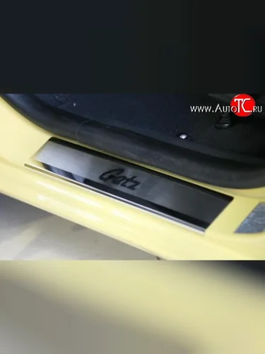 Комплект накладок на порожки автомобиля (5D) Novline Hyundai Getz TB хэтчбэк 5 дв. рестайлинг (2005-2010)