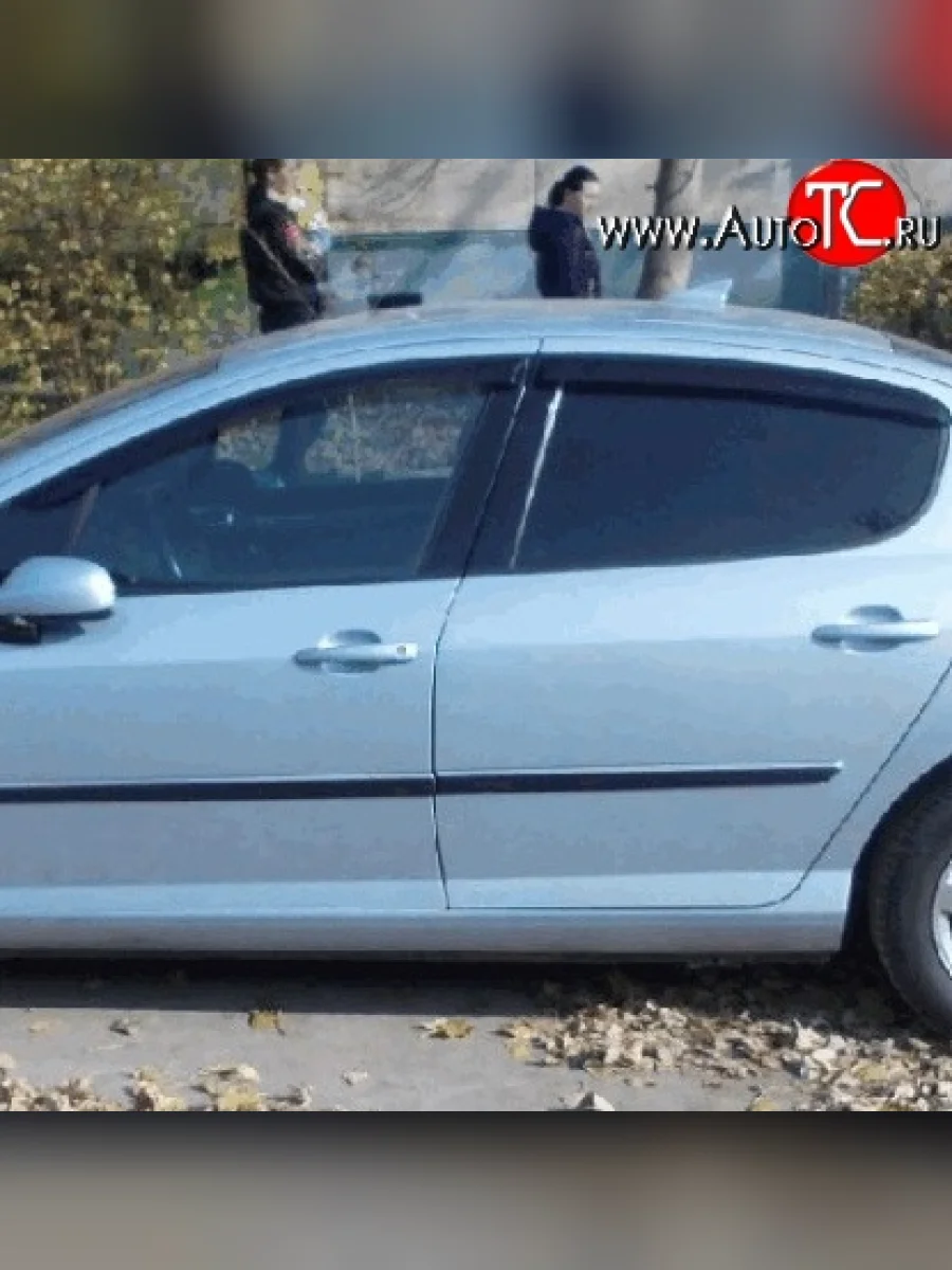 Дефлекторы окон (ветровики) 4 шт. (седан) Novline  Peugeot 407 (2004-2010) седан  в Перми Пермском крае