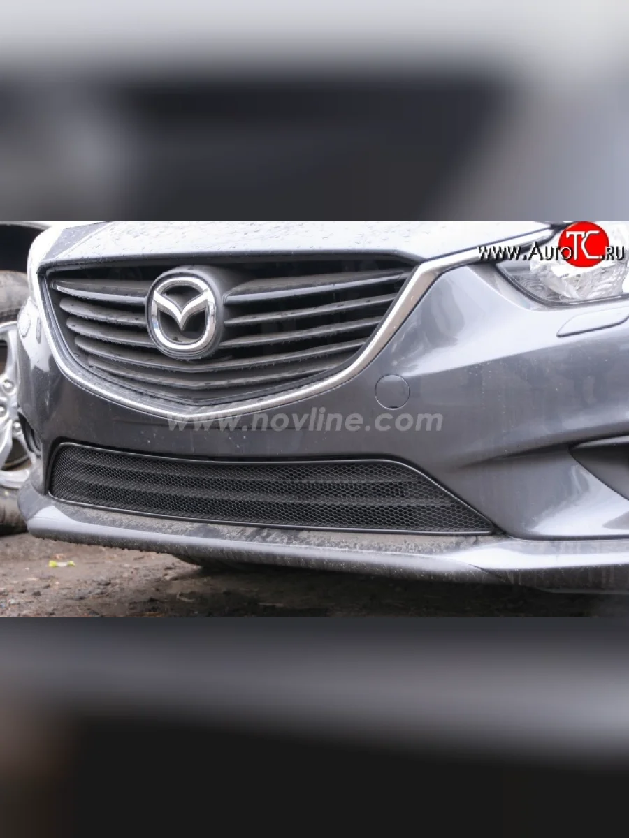 Сетка на бампер Novline Mazda 6 GJ дорестайлинг седан (2012-2015)  в Керчи Республика Крым
