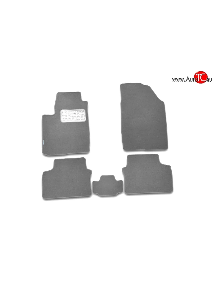 Комплект ковриков в салон (рестайлинг) Element 5 шт. (текстиль на резине, серые)  KIA Carens (1999-2006) FC, RS  в Самаре Самарской области
