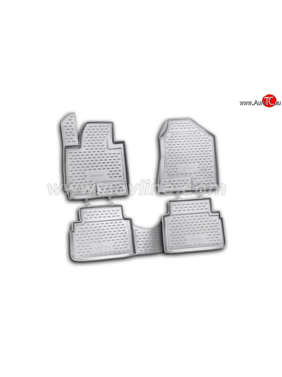 Комплект ковриков в салон Element 4 шт. (полиуретан) Hyundai IX35 LM дорестайлинг (2009-2013)  с доставкой в г. Пермь