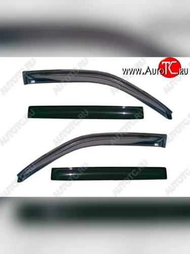 Комплект дефлекторов окон (ветровиков) 4 шт. Novline KIA Soul  AM (2008-2011) дорестайлинг