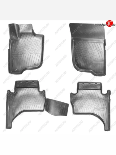Комплект ковриков в салон Norplast Mitsubishi L200 5 KK,KL дорестайлинг (2015-2019) (Цвет: черный)