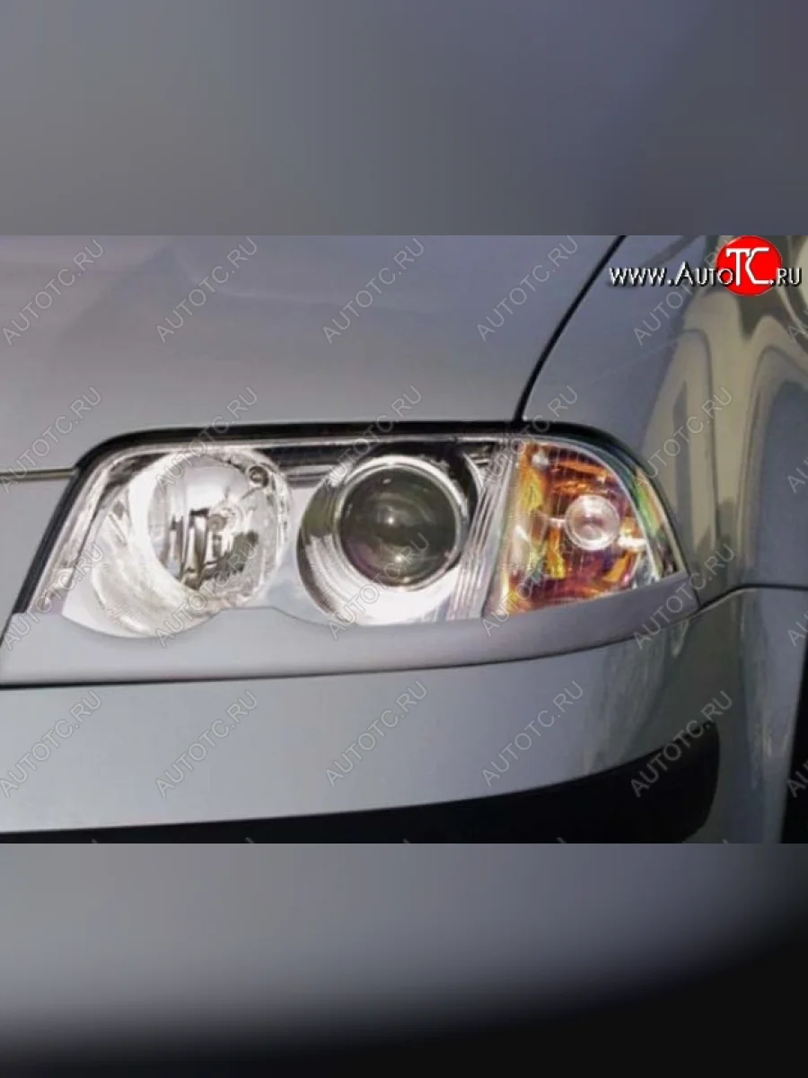 Нижние реснички на передние CT Volkswagen Passat B5.5 универсал рестайлинг (2000-2005) (Неокрашенные)  с доставкой в г. Пермь
