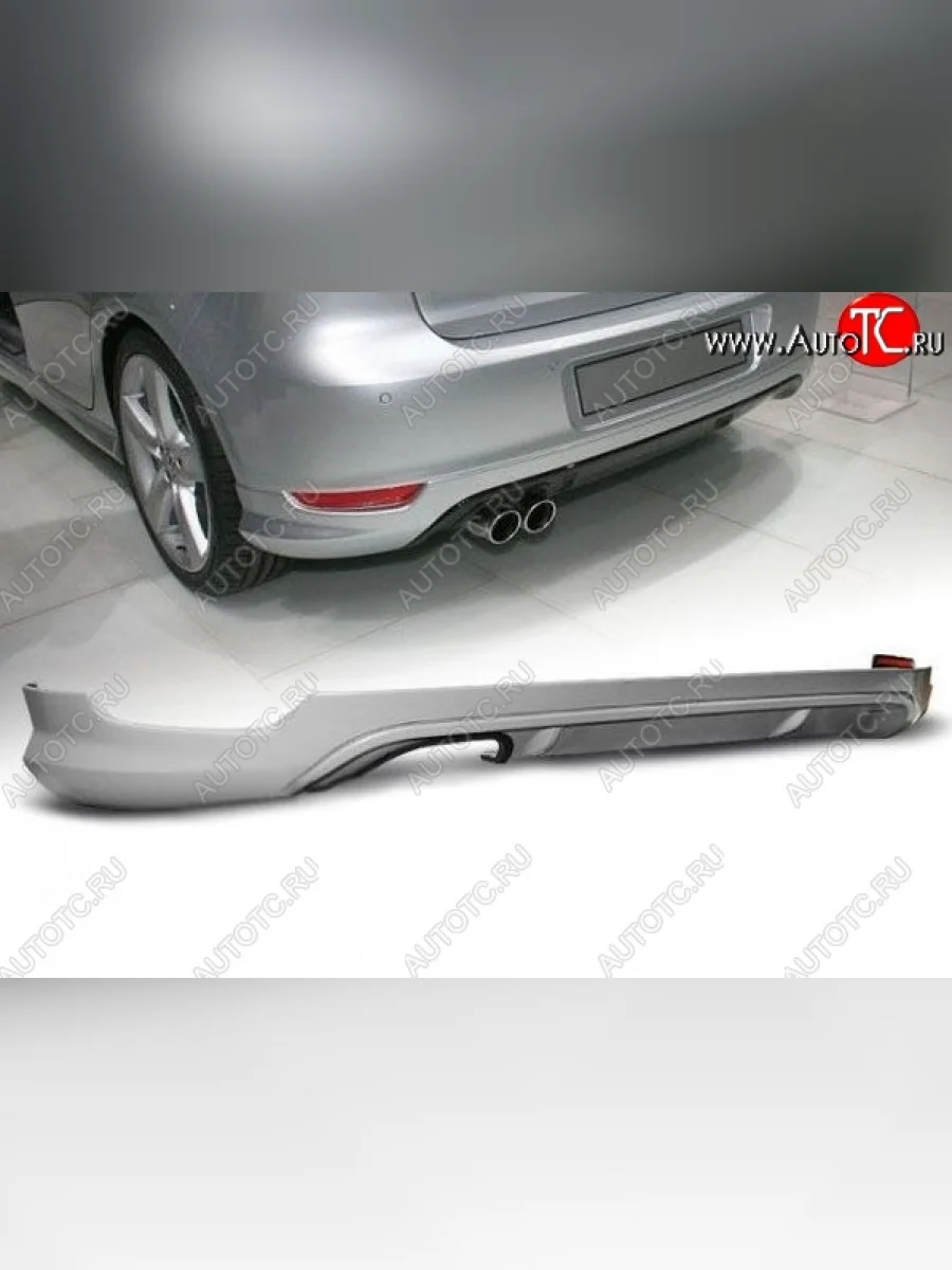 Накладка на задний бампер Votex Style Volkswagen Golf 6 Mk6 хэтчбэк 5 дв. (2008-2014) (Неокрашенная)  в Самаре Самарской области