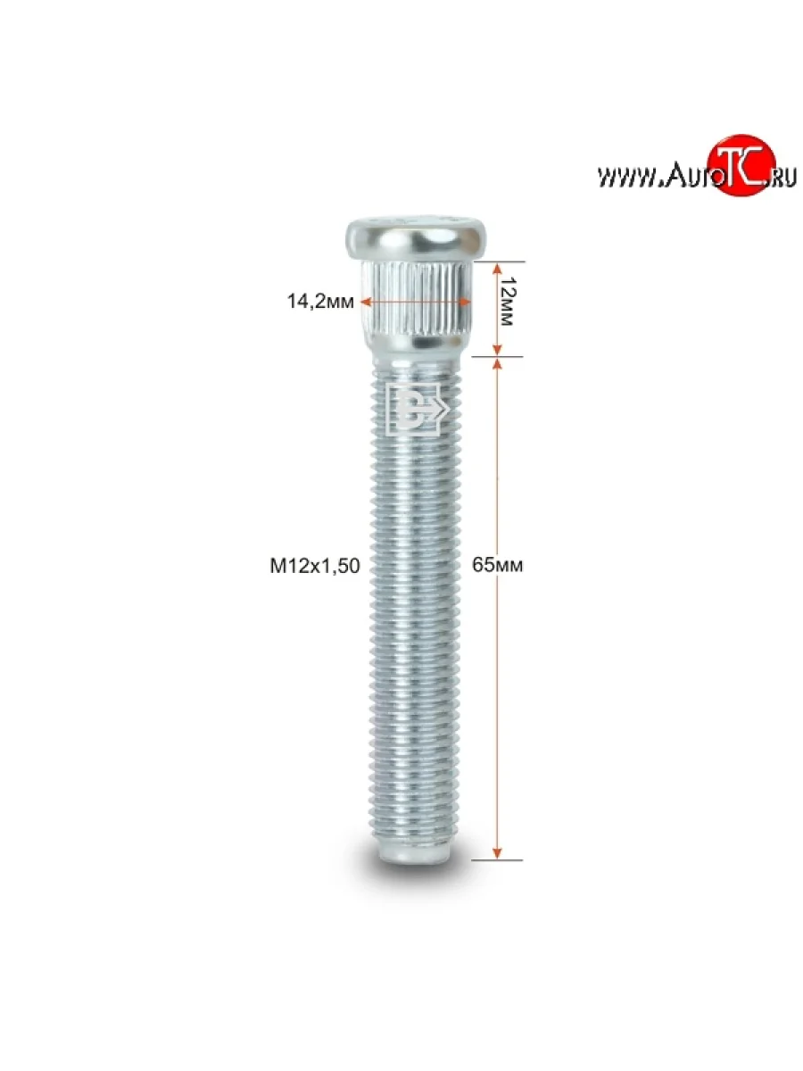 Забивная шпилька 65 мм ступицы Вектор M12 1.5 65 Mercedes-Benz S class W126 седан дорестайлинг (1979-1985)