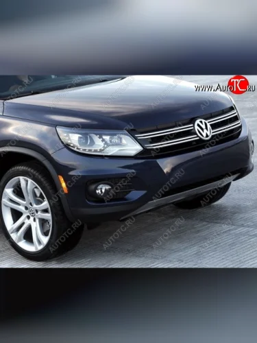 Накладка на передний бампер CT v2 Volkswagen Tiguan NF рестайлинг (2011-2017)