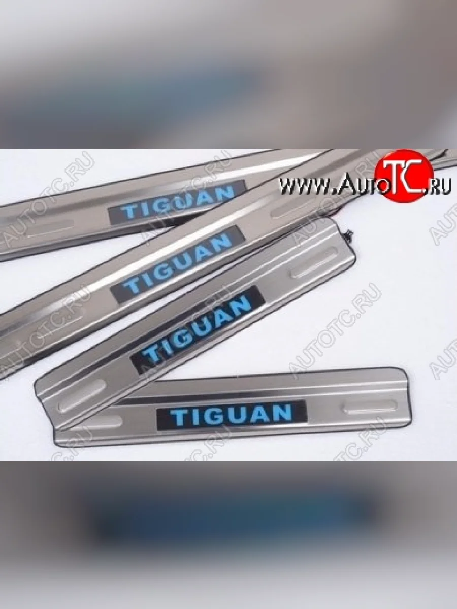 Накладки на порожки автомобиля СТ Volkswagen Tiguan NF рестайлинг (2011-2017)  в Керчи Республика Крым