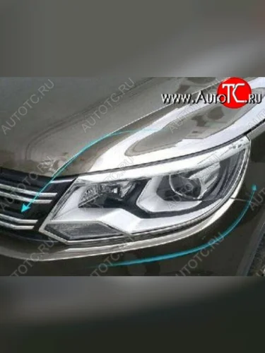 Реснички на фары (рестайлинг) CT v2 Volkswagen Tiguan NF рестайлинг (2011-2017)