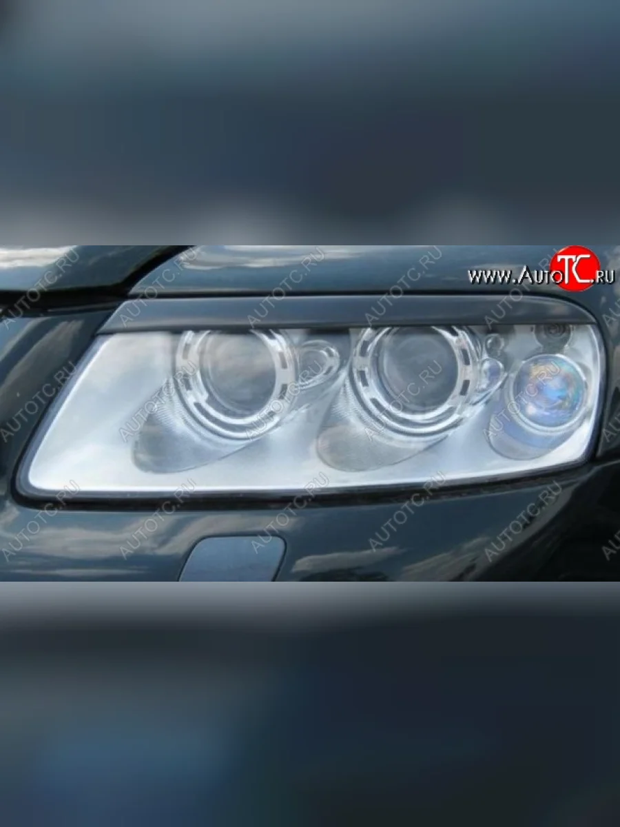 Реснички на фары CT v1 Volkswagen Touareg 1 GP дорестайлинг (2002-2007) (Неокрашенные)  в Самаре Самарской области