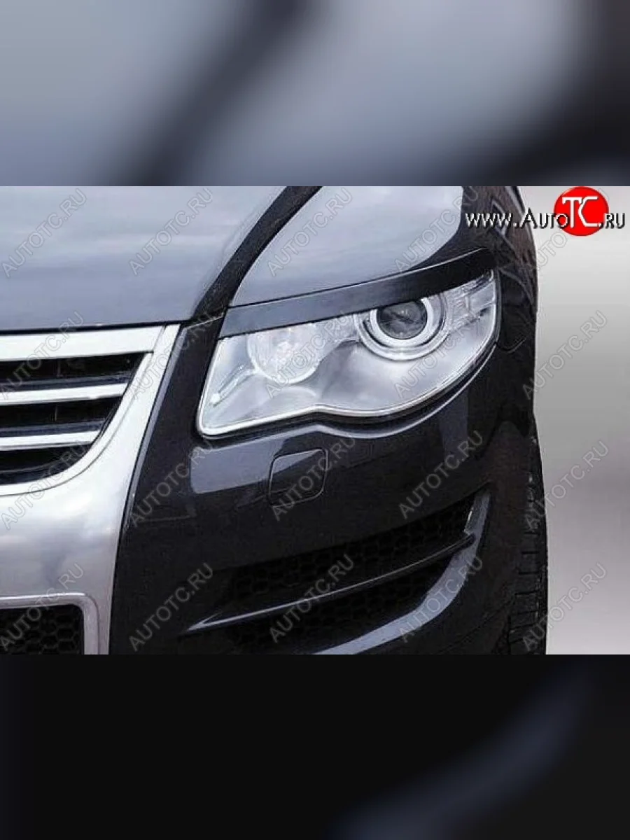 Реснички на фары CT v2 Volkswagen Touareg 1 GP рестайлинг (2006-2010) (Неокрашенные)  в Керчи Республика Крым