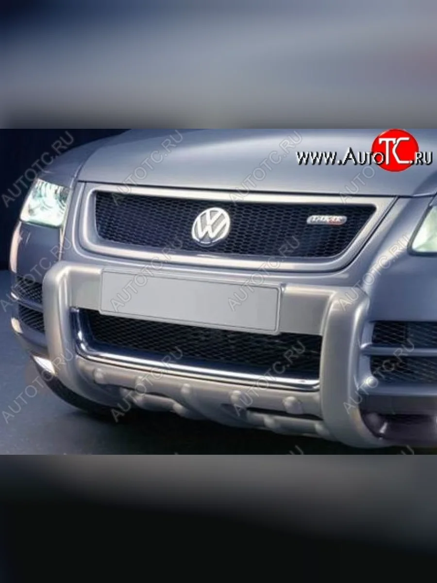 Решётка радиатора Sport Volkswagen Touareg 1 GP рестайлинг (2006-2010) (Неокрашенная)  в Керчи Республика Крым