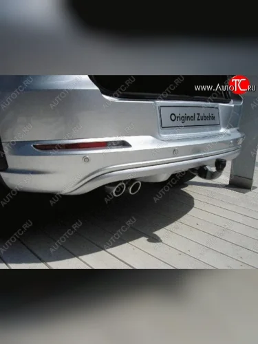 Накладка на задний бампер CT Volkswagen Touareg 2 NF дорестайлинг (2010-2014)