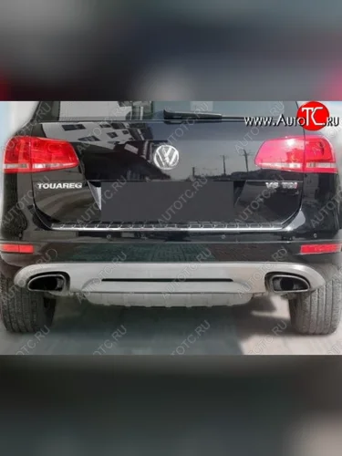 Накладка на задний бампер CT v2 Volkswagen Touareg 2 NF дорестайлинг (2010-2014)