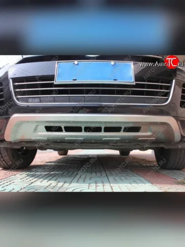 Накладка на передний бампер CT v1 Volkswagen Touareg 2 NF дорестайлинг (2010-2014)