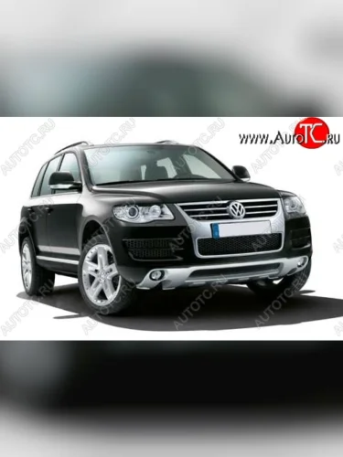 Накладка на передний бампер CT v3 Volkswagen Touareg 2 NF дорестайлинг (2010-2014)