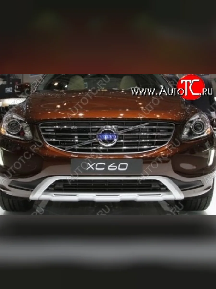 Накладка на передний бампер CT v2 Volvo XC60 (2017-2022) (Неокрашенная)  в Керчи Республика Крым