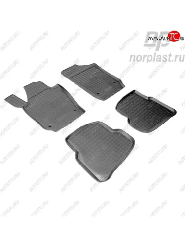 Комплект ковриков в салон Norplast (черные) Seat Ibiza ( 6J,6P универсал,  6J хэтчбэк 5 дв.) (2008-2012) дорестайлинг, доресталийнг