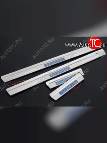 Накладки на порожки автомобиля СТ Nissan Qashqai 1 J10 рестайлинг (2010-2013)