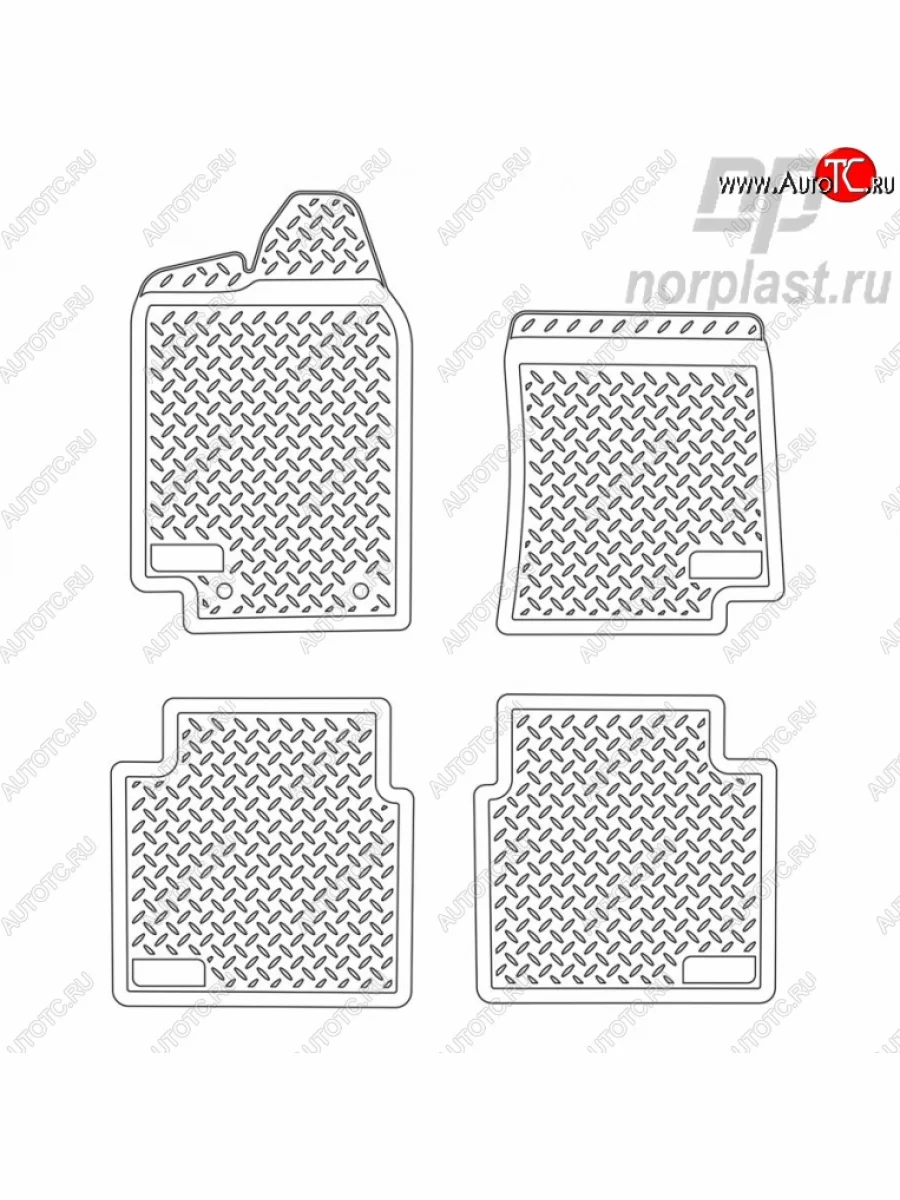 Комплект ковриков в салон Norplast-эконом Лада ВАЗ 2107 (1982-2012)  в Перми Пермском крае