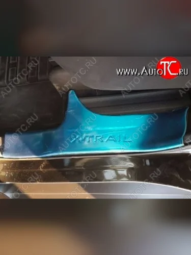 Накладки на порожки автомобиля CT v1 Nissan X-trail 3 T32 рестайлинг (2017-2022)