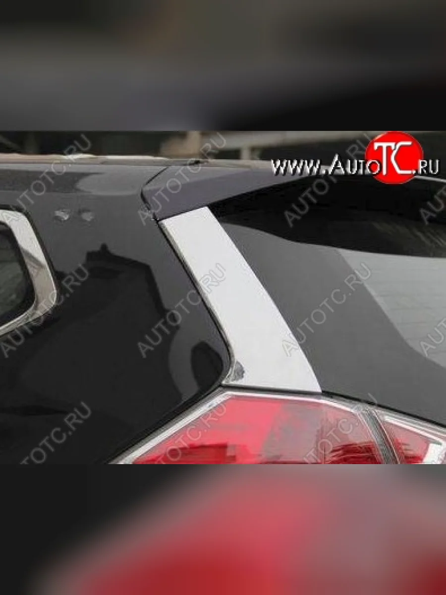 Накладки на задние стойки СТ Nissan X-trail 3 T32 рестайлинг (2017-2022) (Неокрашенные)  в Самаре Самарской области