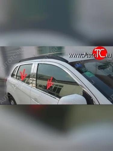 Нижние накладки на окна дверей СТ Mitsubishi ASX дорестайлинг (2010-2012)