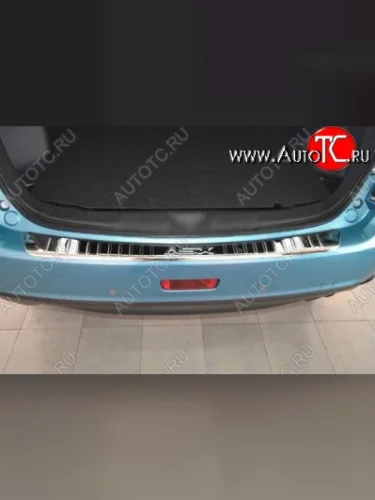 Защитная накладка на задний бампер СТ Mitsubishi ASX дорестайлинг (2010-2012)