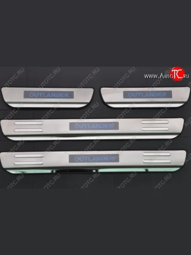 Накладки на порожки автомобиля СТ Mitsubishi Outlander GF 2-ой рестайлинг (2015-2018)