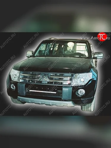 Накладка на передний бампер (Wagon) CT Mitsubishi Pajero 4 V90 дорестайлинг (2006-2011)