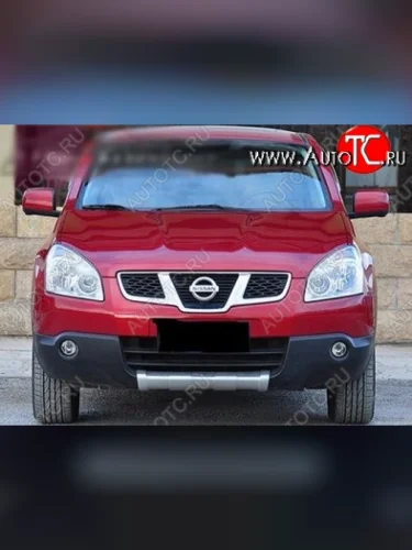 Накладка на передний бампер CT Nissan Qashqai 1 J10 дорестайлинг (2007-2010)