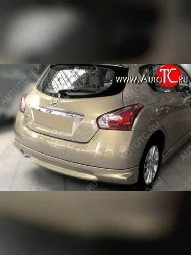 Накладка на задний бампер CT Nissan Tiida 2 C12 хэтчбек (2011-2019)
